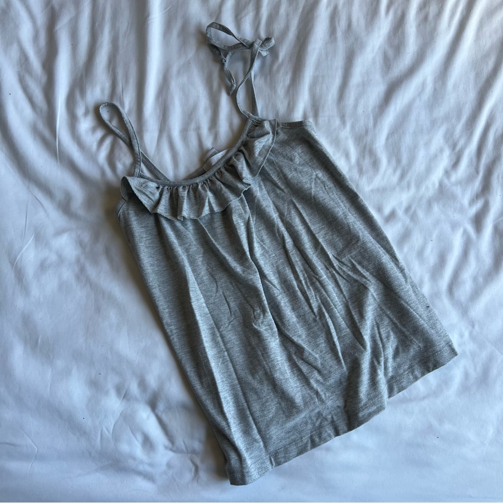 Charlotte Russe Gray Camisole with Ruffle Detail